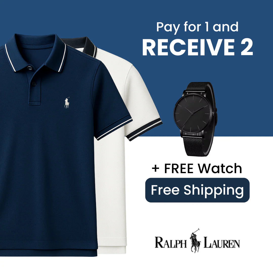 Premium Polo Shirt – Buy 1, Get 1 Free + FREE Premium Wristwatch