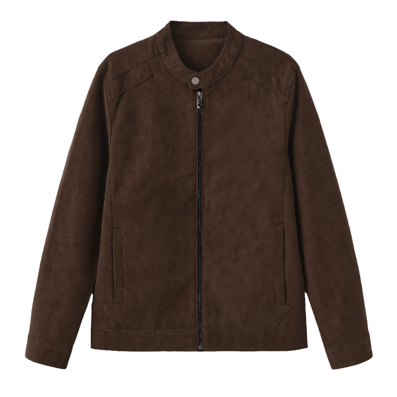 Chaqueta de cuero de gamuza