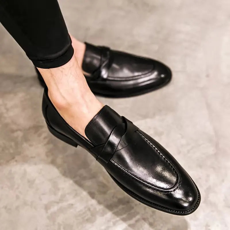Mocasines casuales de cuero