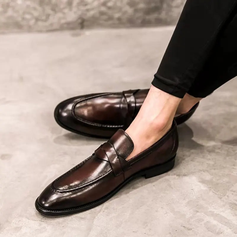 Mocasines casuales de cuero