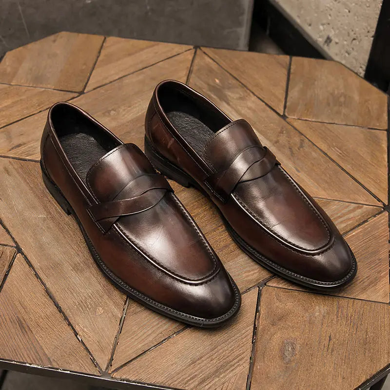 Mocasines casuales de cuero