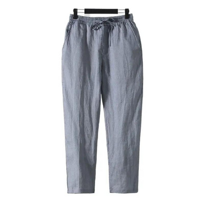 Fez - Pantalón de lino (corte recto)