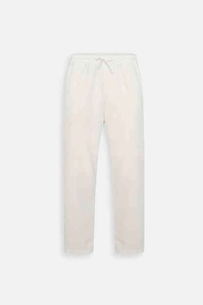 Pantalones con cordón de mezcla de algodón y lino NOBA