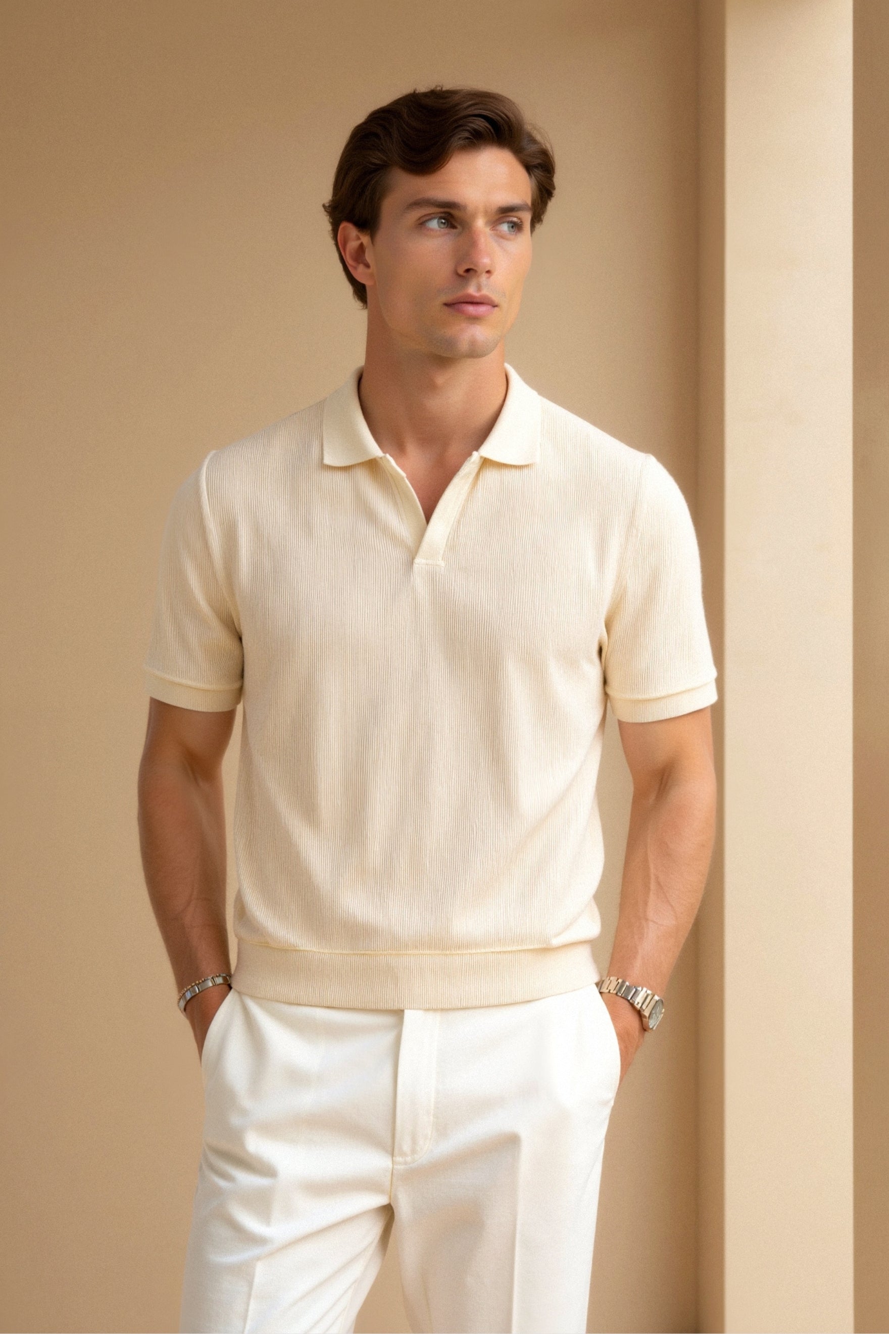 Polo de estructura de lana NOBA