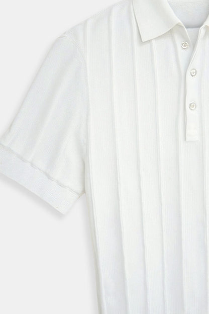 Polo con botones de rayas verticales 