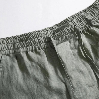 Fez - Pantalón de lino (corte recto)