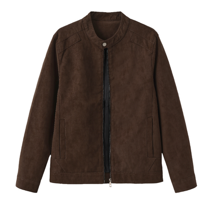 Chaqueta de cuero de gamuza