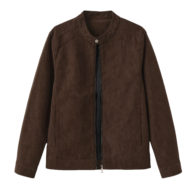 Chaqueta de cuero de gamuza