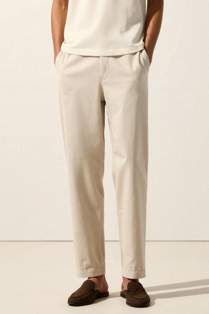 Pantalones holgados de lino de corte regular NOBA