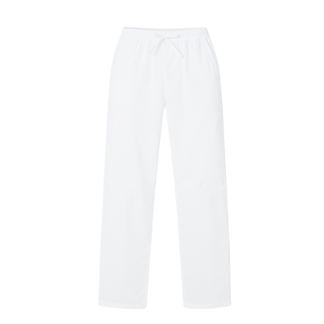 Pantalones con cordón de mezcla de algodón y lino NOBA