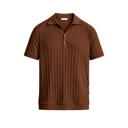 Polo con botones de rayas verticales 