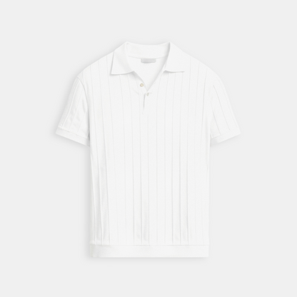 Polo con botones de rayas verticales 