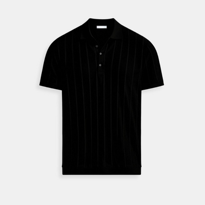 Polo con botones de rayas verticales 