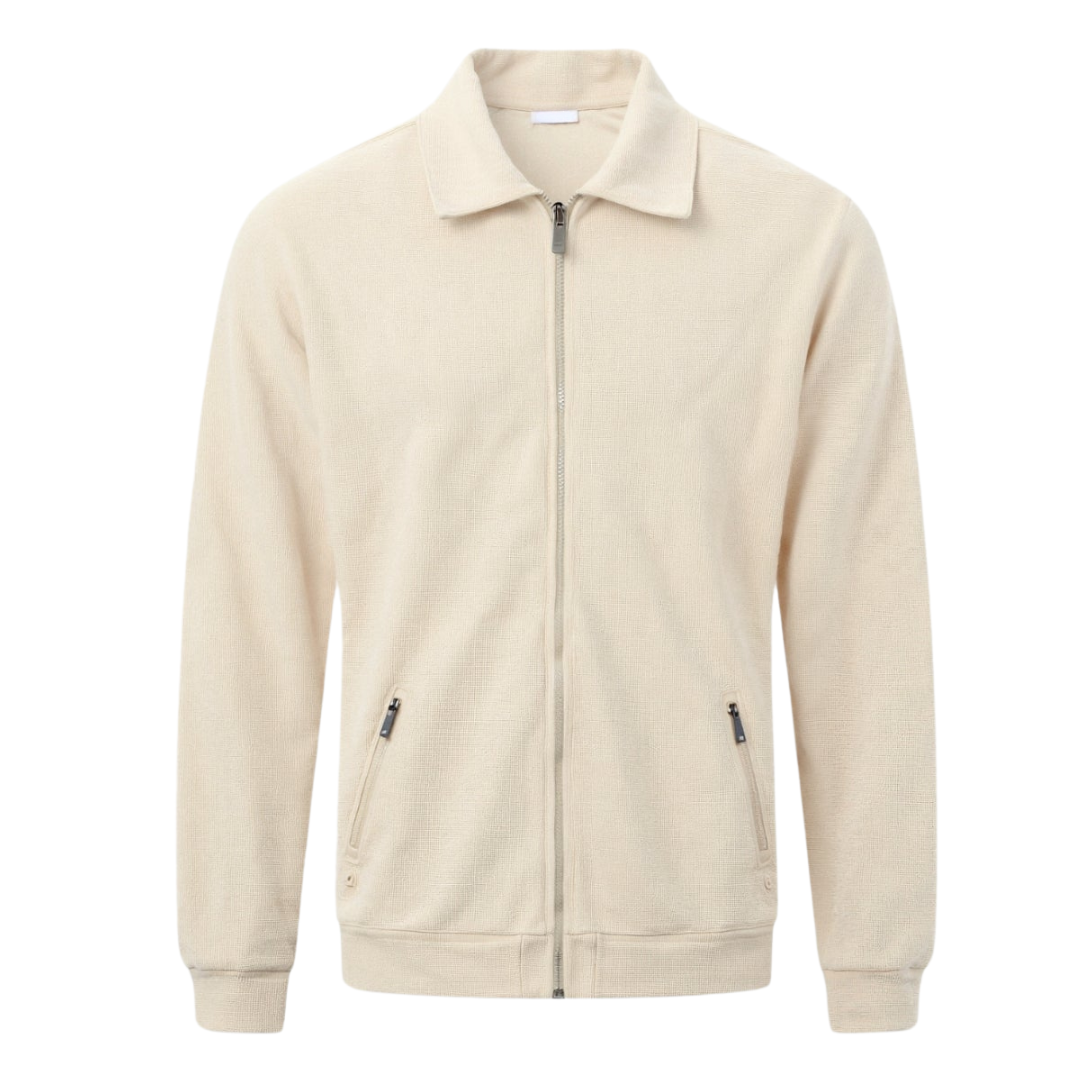 Chaqueta deportiva con cuello de polo de primera calidad