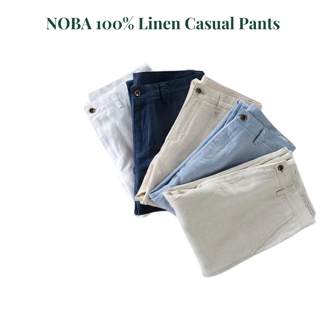 Pantalones casuales 100% lino