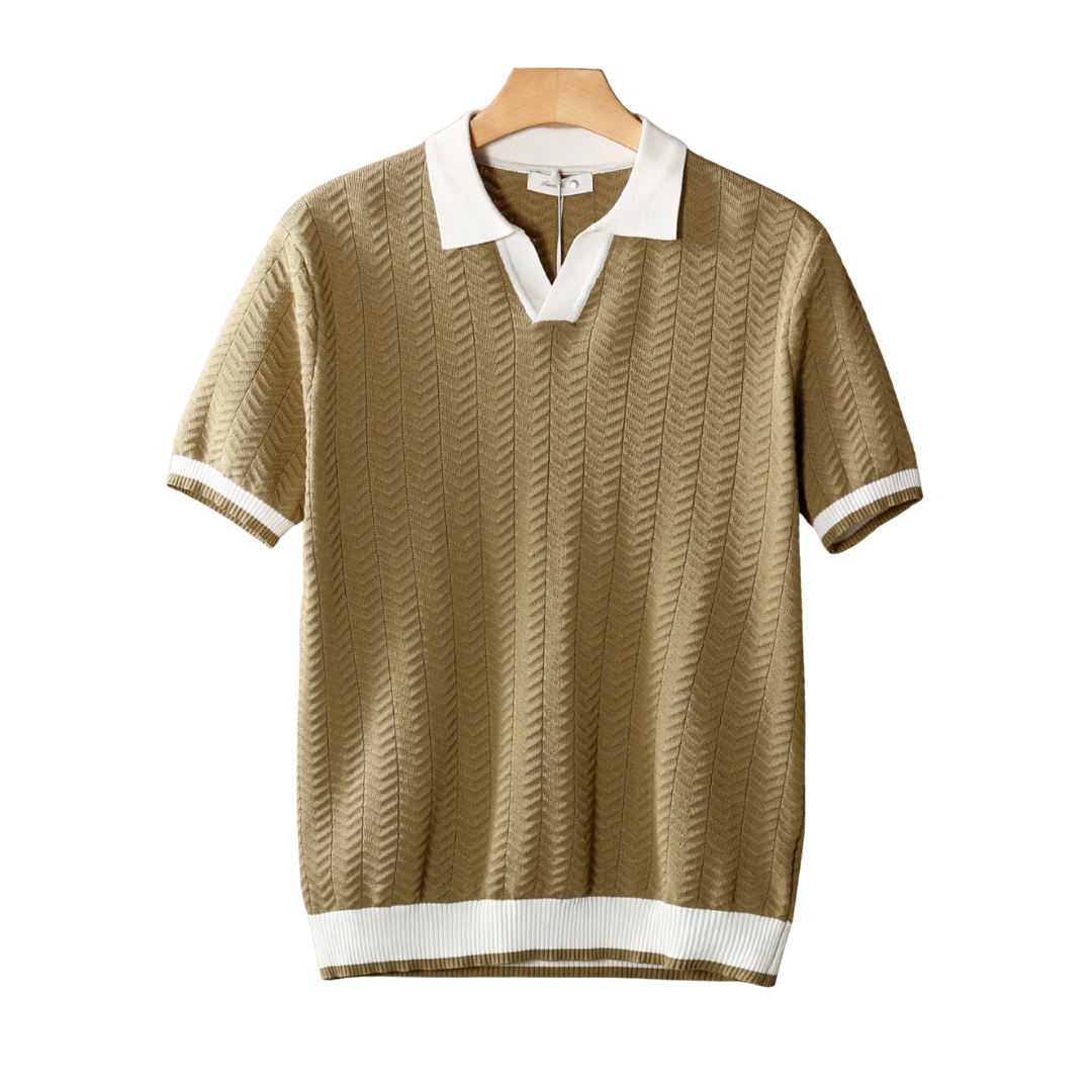 POLO NOBA CON TEXTURA EN CONTRASTE