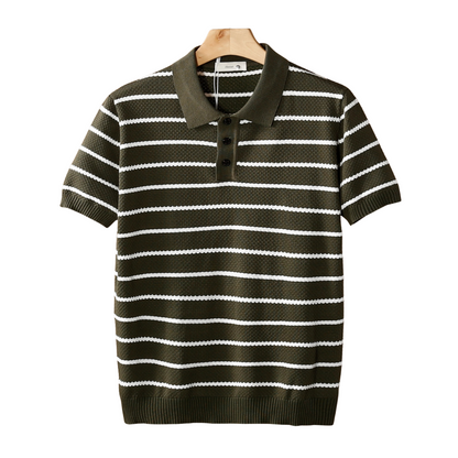 POLO DE BOTONES CON TEXTURA DE RAYAS