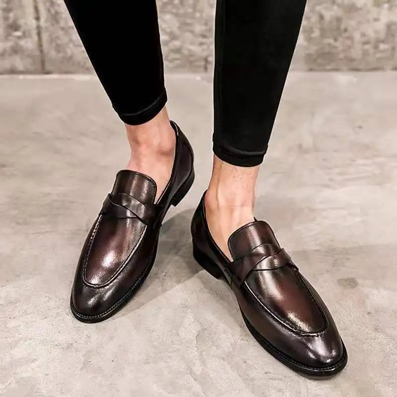 Mocasines casuales de cuero
