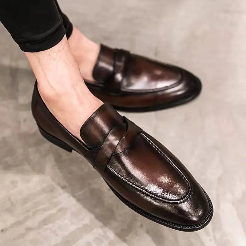 Mocasines casuales de cuero