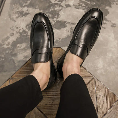 Mocasines casuales de cuero