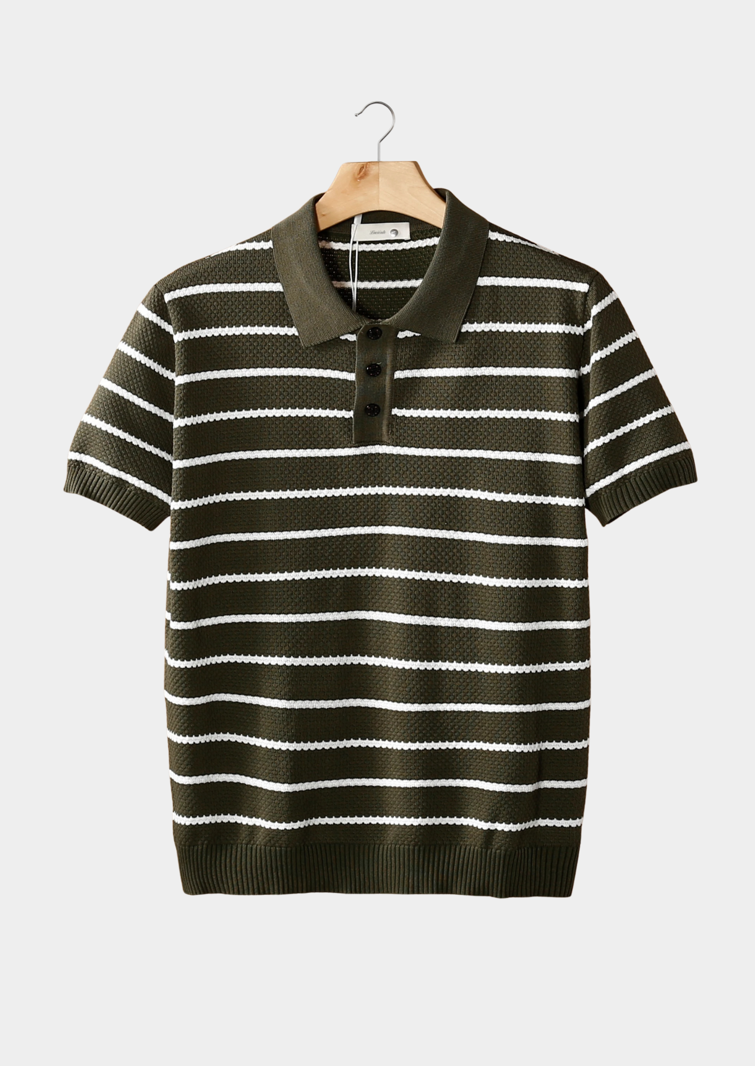 POLO DE BOTONES CON TEXTURA DE RAYAS