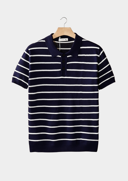 POLO DE BOTONES CON TEXTURA DE RAYAS