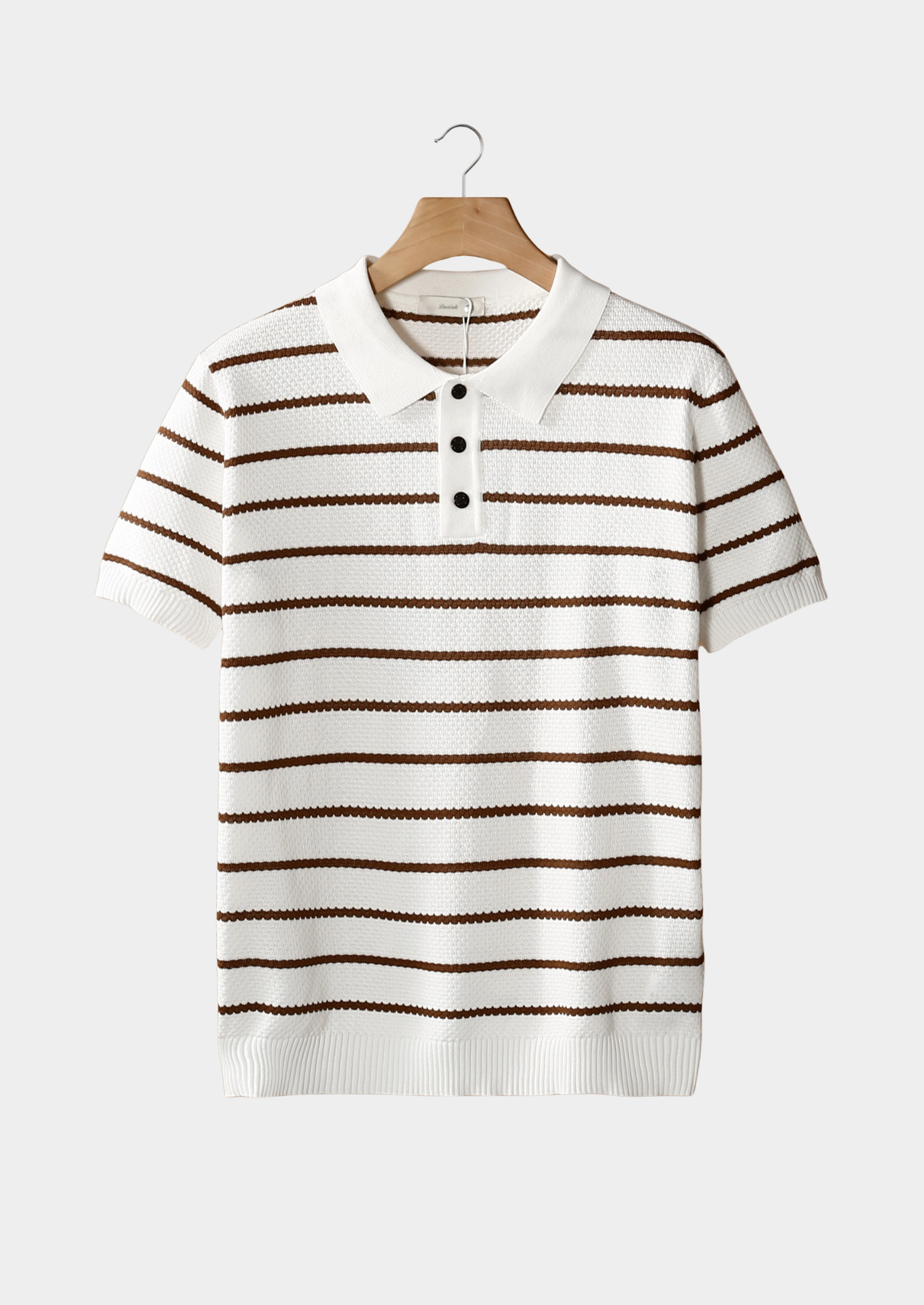 POLO DE BOTONES CON TEXTURA DE RAYAS