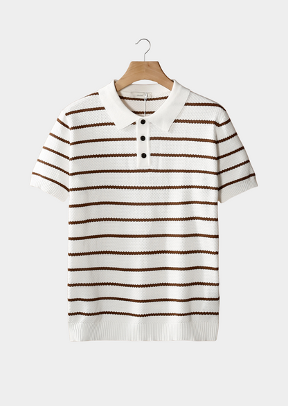 POLO DE BOTONES CON TEXTURA DE RAYAS